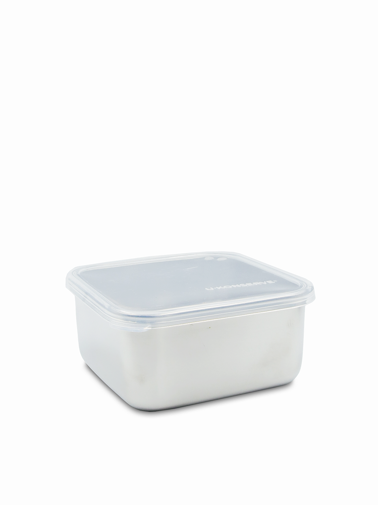 U-Konserve Square Container - Stainless Steel with Silicone Lid