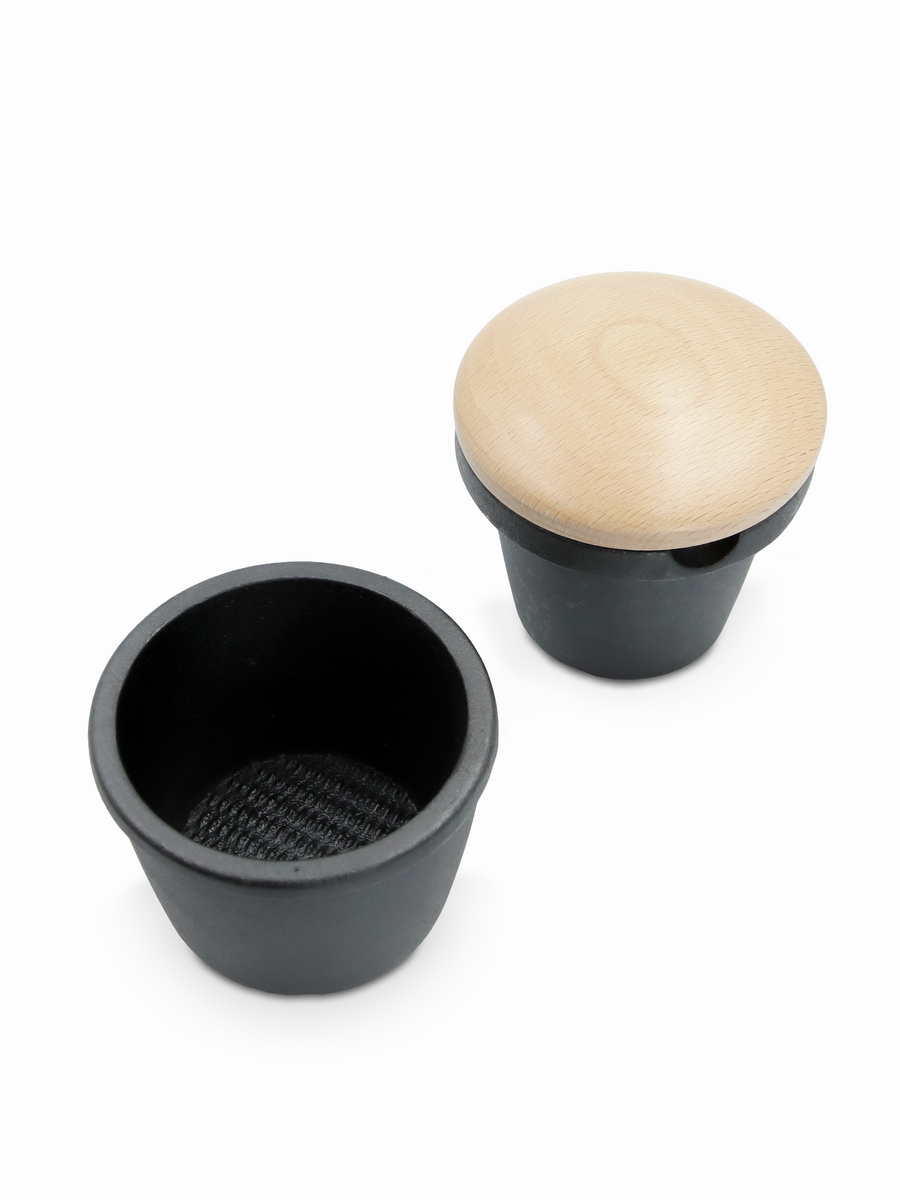Spice Grater, Cast Iron with Beechwood Lid The Soap Dispensary and