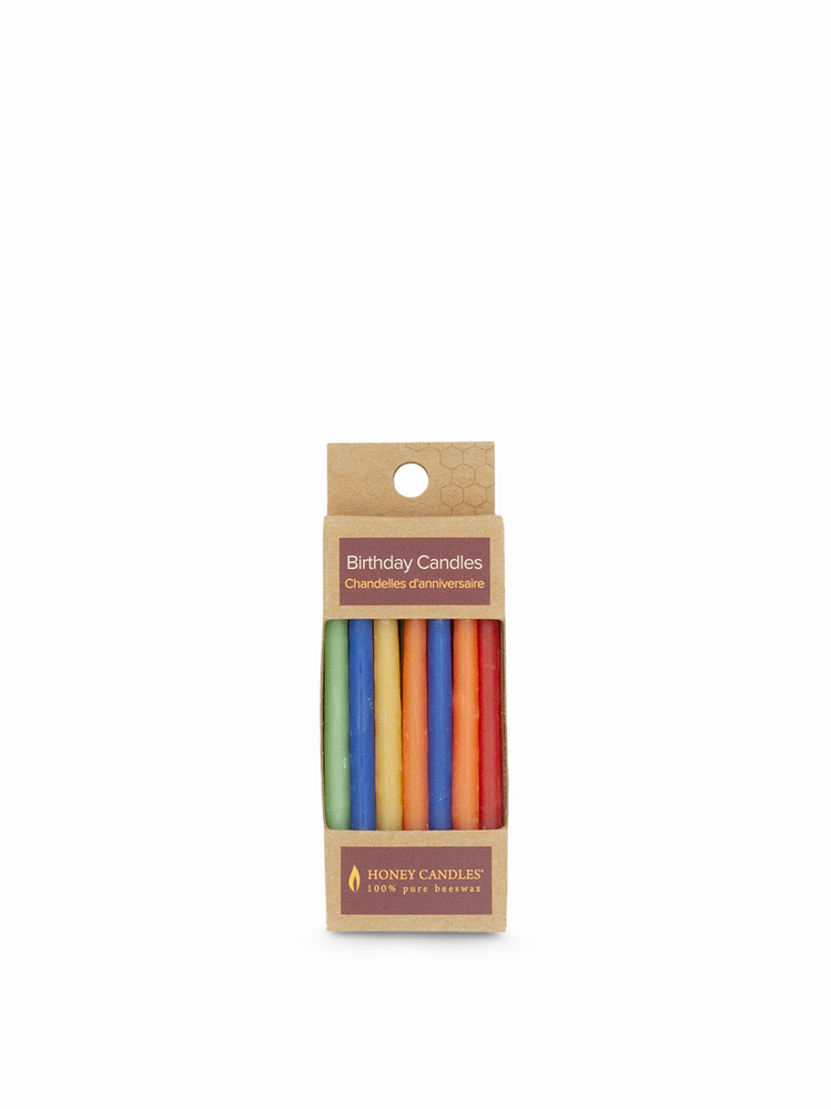 Coloured Beeswax Birthday Candles (20 pack)