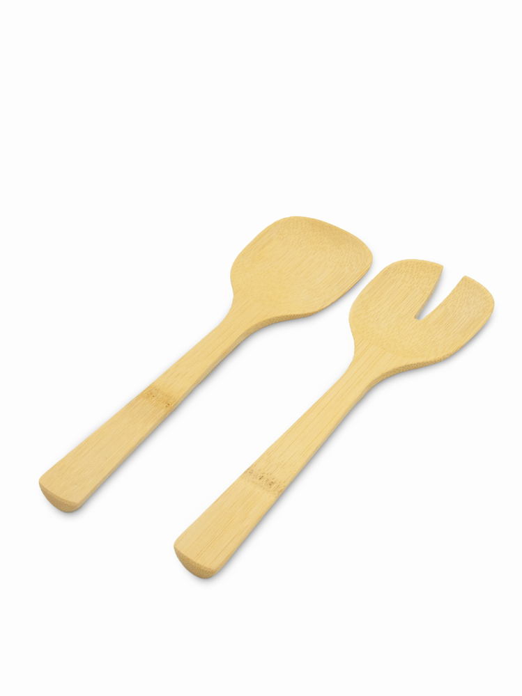 Short Bamboo Salad Servers Bambu