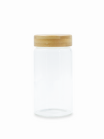 Glass Jar with Bamboo Screw Top Lid