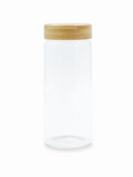 Glass Jar with Bamboo Screw Top Lid