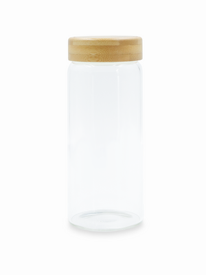 
            
                Load image into Gallery viewer, Glass Jar with Bamboo Screw Top Lid
            
        