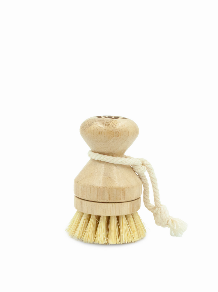 Supkiir 6-Pack Natural Sisal Dish Brushes With Ceramic Tray - Eco-Friendly Scrubber For Pots & Veggies