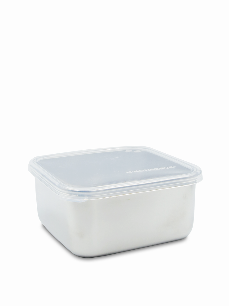 U-Konserve Square Container - Stainless Steel with Silicone Lid