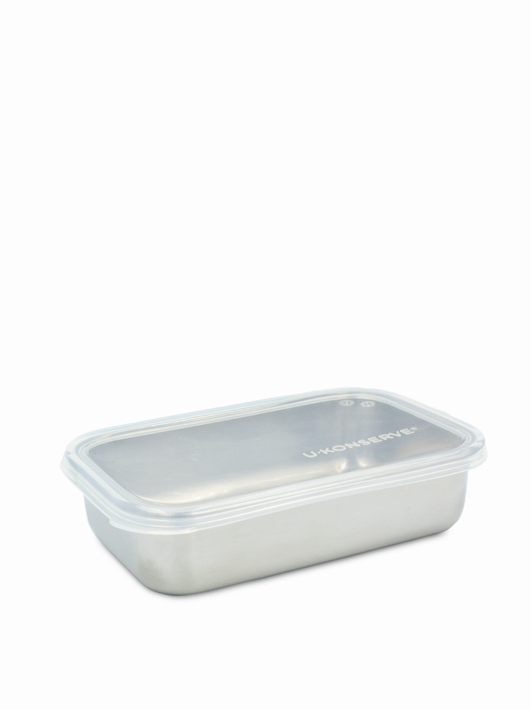U-Konserve Rectangular Container - Stainless Steel with Silicone Lid