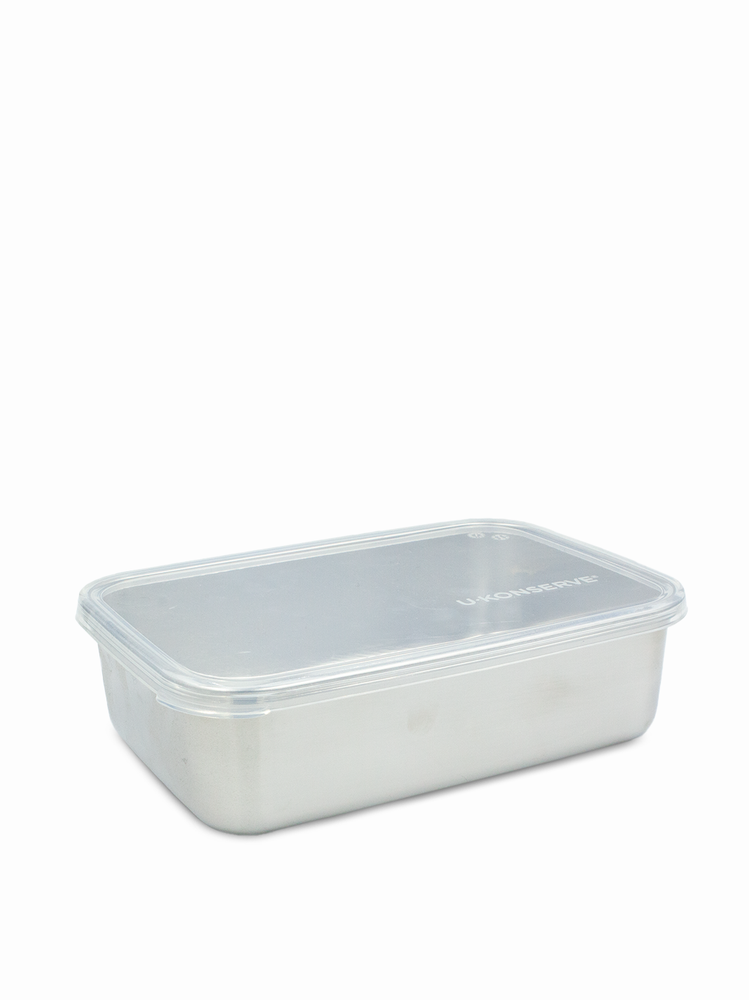 U-Konserve Rectangular Container - Stainless Steel with Silicone Lid