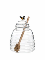 Glass Honey Jar and Dipper Set