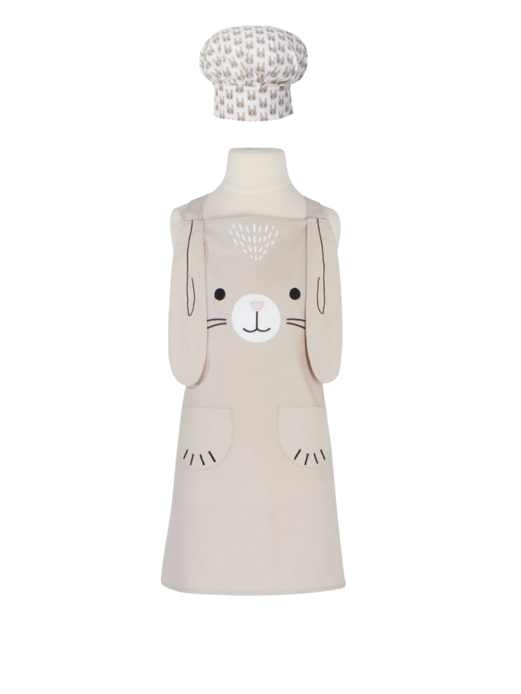 Kids Bunny Apron + Hat Set