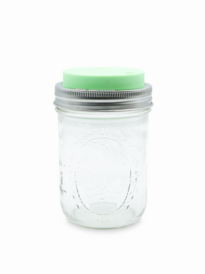 
            
                Load image into Gallery viewer, Straw Hole Silicone Mason Jar Lid + SS Band
            
        