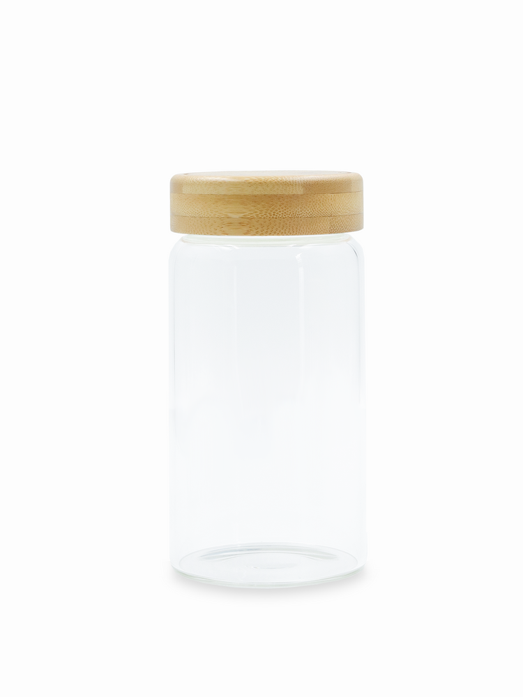 650ml Glass Jar with Bamboo Screw Top Lid (326g)