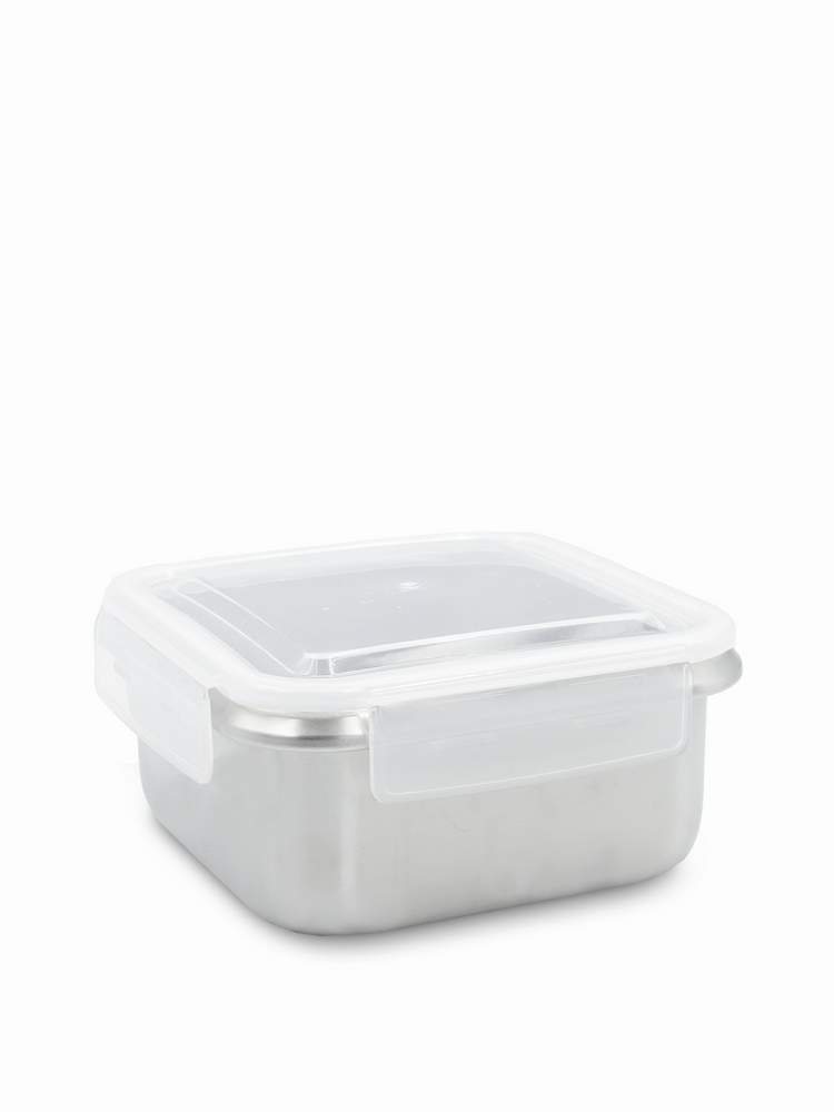 Stainless Steel + Plastic Food Containers