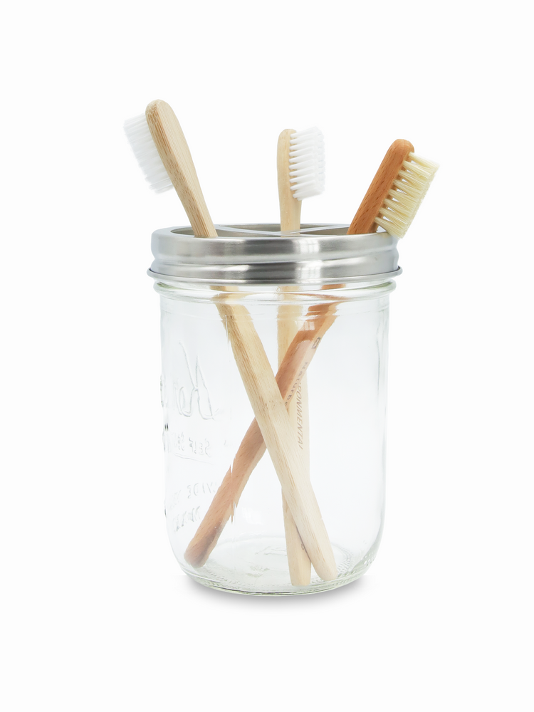 Toothbrush Holder Lid For Mason Jars