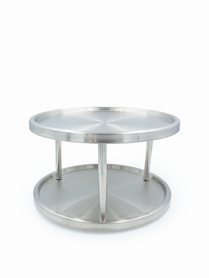 Two Tiered Lazy Susan - Stainless Steel