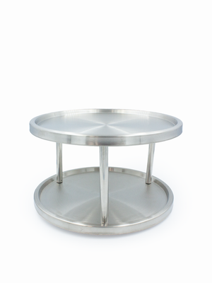
            
                Load image into Gallery viewer, Two Tiered Lazy Susan - Stainless Steel
            
        