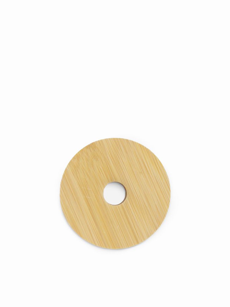Bamboo Lid with Straw Hole