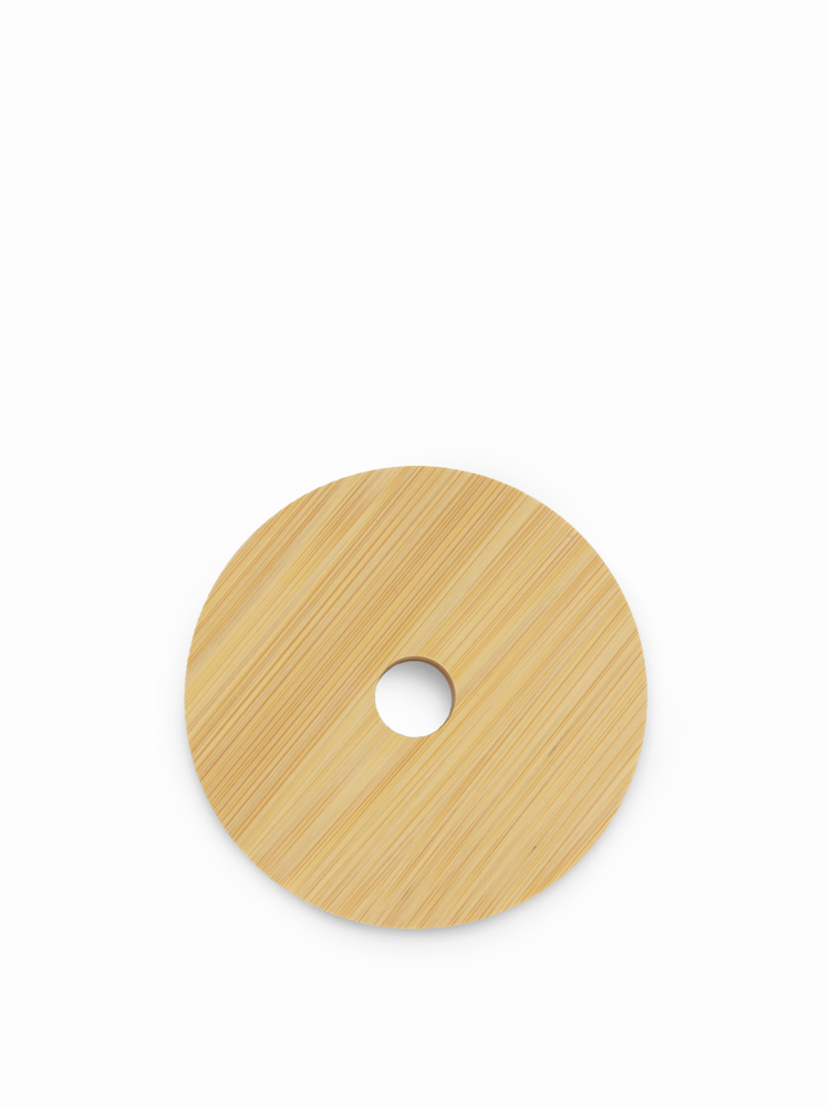 Bamboo Lid with Straw Hole