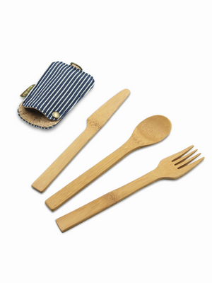 Striped Utensil Set