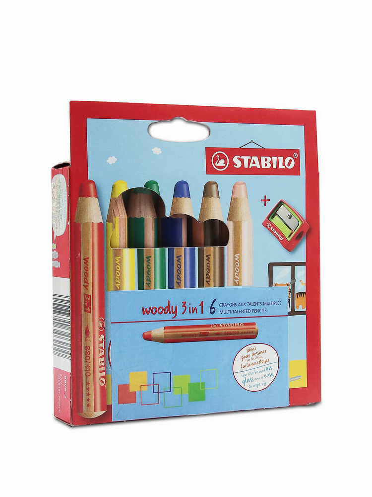 3-in-1 Crayon 6 pack Stabilo