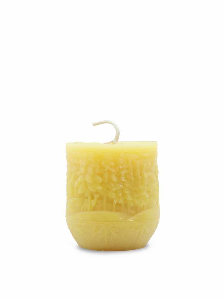 Winter Scene Beeswax Candle