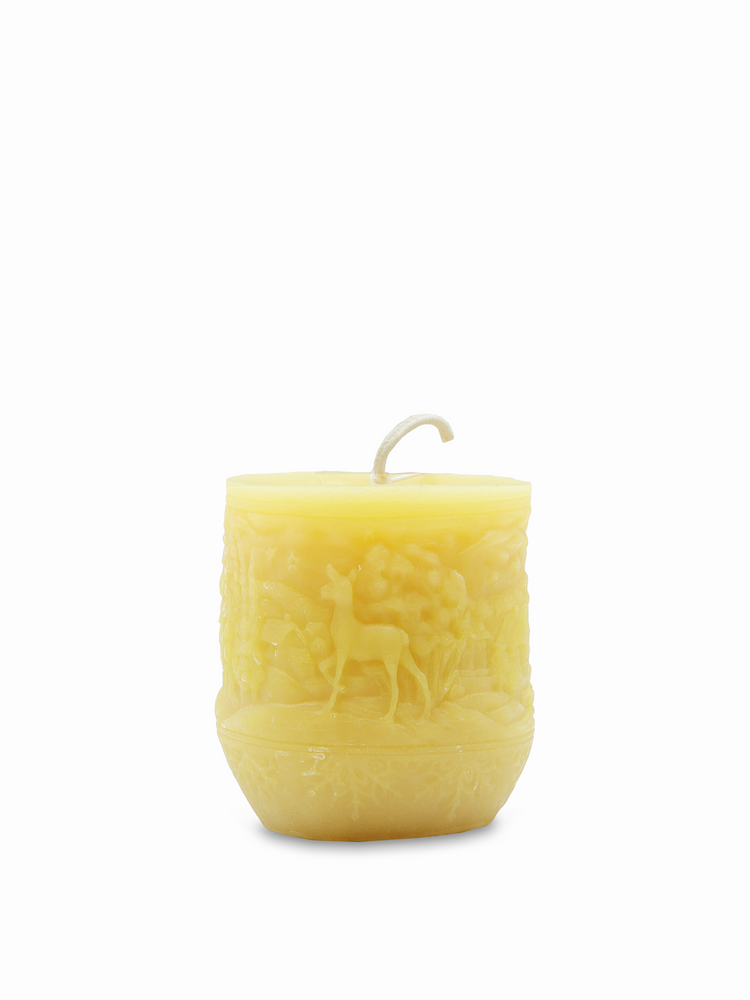 Winter Scene Beeswax Candle