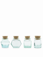 Recycled Glass Jar Mini Apothecary with Cork