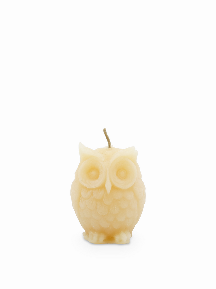 Owl Beeswax Candle