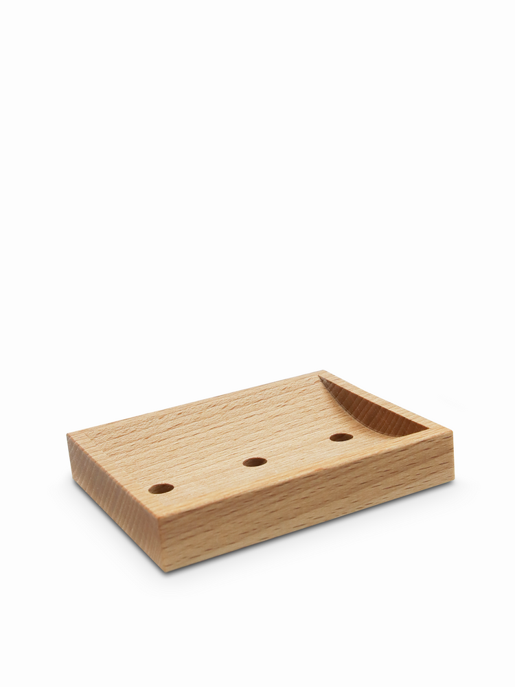 Soap Dish Oiled Wood (Draining Holes)