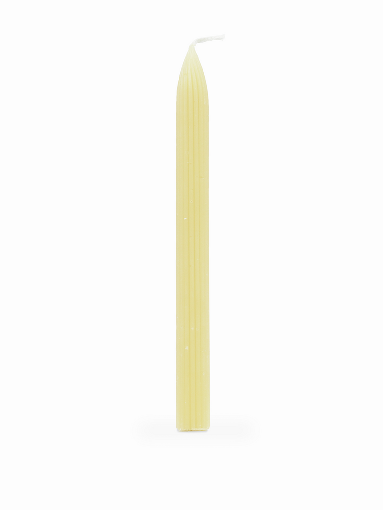 Scalloped Beeswax Taper Candle