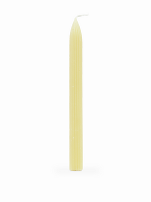 Scalloped Beeswax Taper Candle