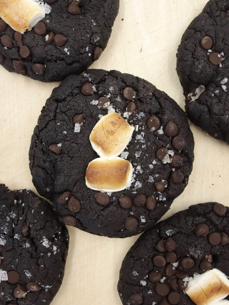 Vegan Salted Double Chocolate Cookies